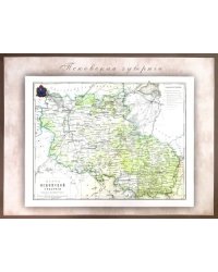 Карта-ретро Псковской губернии на 1898 г.