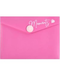 Папка для карт и визиток пластиковая, розовая