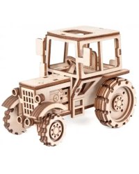 Конструктор 3D деревянный подвижный Трактор