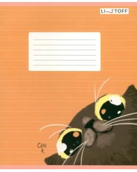 Тетрадь Пушистые коты, 12 листов, линия