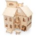 Сборная модель из дерева 3D Кукольный дом с лифтом