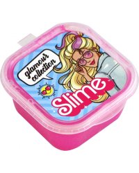 Slime Glamour collection, розовый с блестками