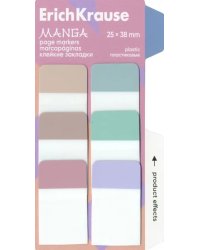 Закладки клейкие пластиковые Manga, 60 листов, 6 цветов