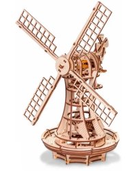 Сборная модель деревянная 3D Ветряная мельница механическая