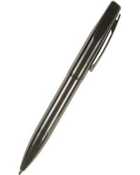 Ручка шариковая автоматическая Portofino, синяя, цвет корпуса вороненая сталь