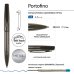 Ручка шариковая автоматическая Portofino, синяя, цвет корпуса вороненая сталь