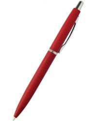 Ручка шариковая автоматическая San Remo, синяя, цвет корпуса красный, в футляре