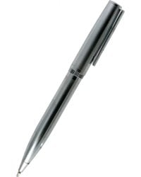 Ручка шариковая автоматическая Boston, синяя, цвет корпуса серебряный, в футляре, 0,7 мм