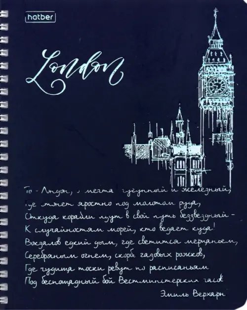 Тетрадь общая (96 листов, А5, клетка, гребень), Блеск столиц, в ассортименте (96Т5лофВ1гр)