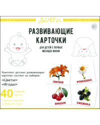 Цветы и ягоды, 40 карточек