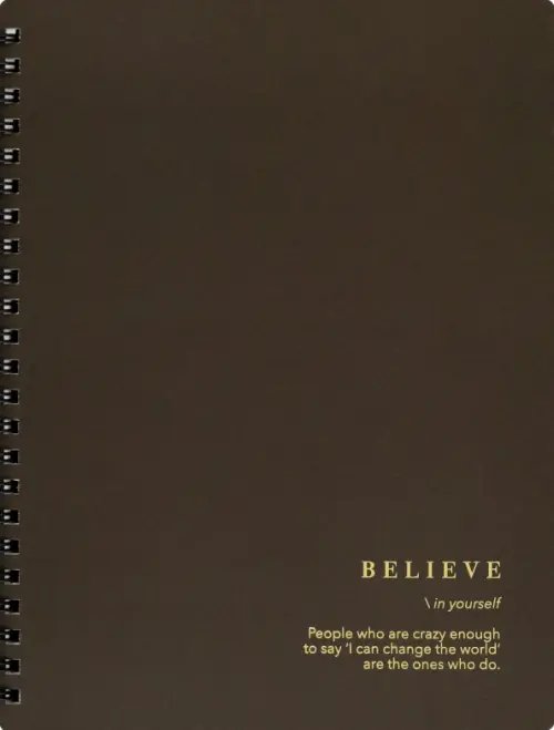 Тетрадь Believe. Черный, 120 листов, клетка