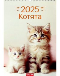 Календарь перекидной на 2025 год Котята, А3