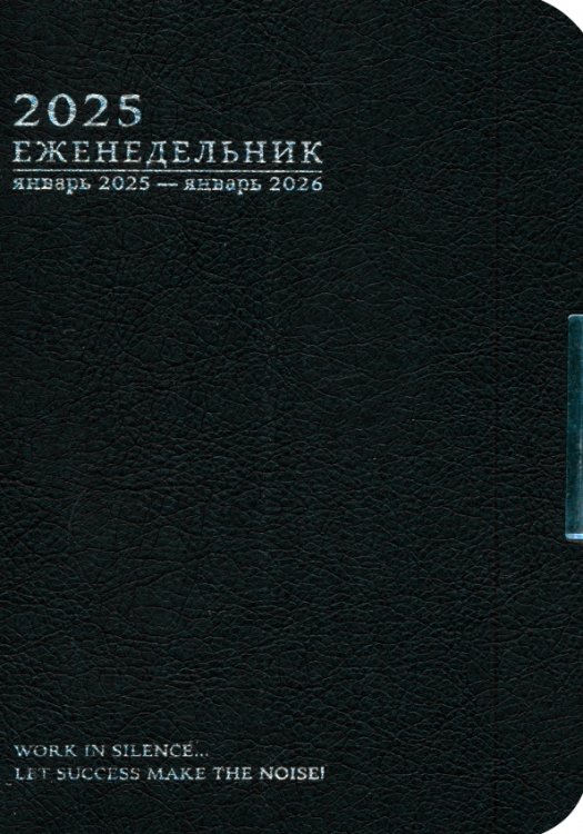 Еженедельник датированный на 2025 год Шеврет глосс. Чёрный, 80 листов, А6+