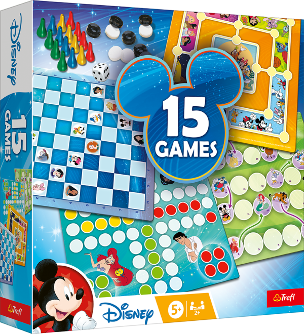 TREFL DISNEY Комплект настольных игр 15 в 1