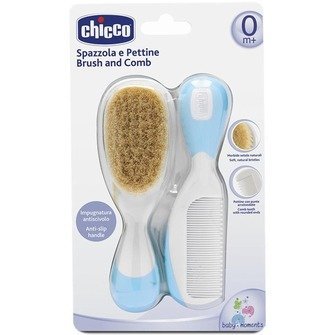 CHICCO Гребешок и щетка для волос, голубая