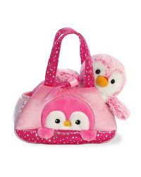AURORA Fancy Pals плюшевая игрушка, розовый пингвин в сумке, 20 см