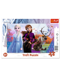 TREFL FROZEN Пазл в рамке Холодное сердце 2, 15 шт.