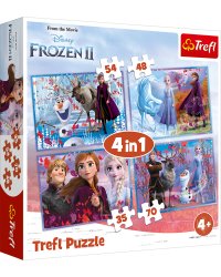 TREFL FROZEN Комплект пазлов 4в1 Ледяное сердце 2