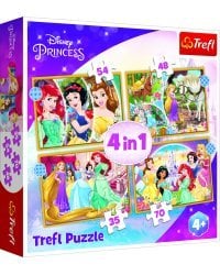 TREFL DISNEY PRINCESS Комплект пазлов 4в1 Принцессы