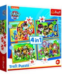 TREFL PAW PATROL Комплект пазлов Щенячий патруль 4в1