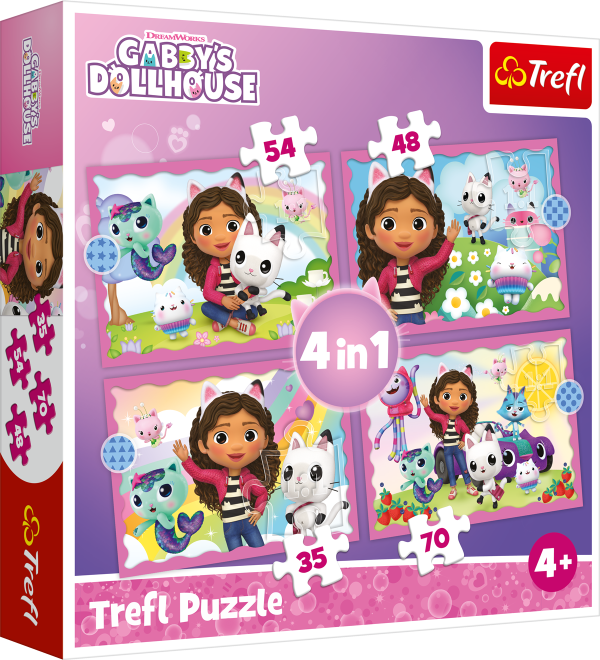 TREFL GABBY´S DOLLHOUSE Комплект пазлов 4 в1