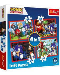 TREFL SONIC Комплект пазлов "Соник" 4в1