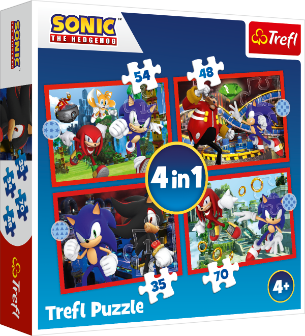 TREFL SONIC Комплект пазлов "Соник" 4в1