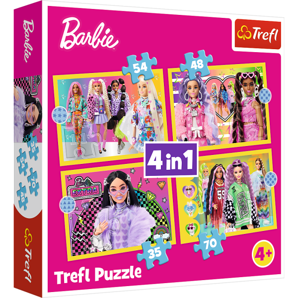 TREFL BARBIE Комплект пазлов 4в1