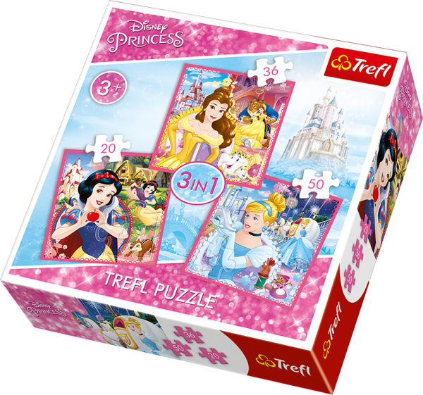 TREFL DISNEY PRINCESS Комплект пазлов 3в1 Принцессы