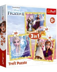 TREFL FROZEN Комплект пазлов 3в1 Холодное сердце 2