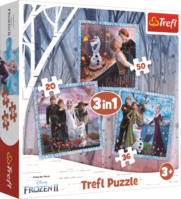 TREFL FROZEN Комплект пазлов 3в1 Холодное сердце 2