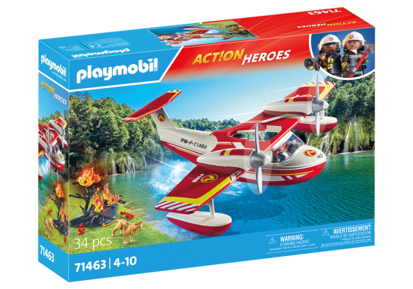 PLAYMOBIL ACTION HEROES Пожарный морской самолет с функцией пожаротушения 71463