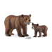 SCHLEICH WILD LIFE Самка Медведя Гризли С Медвежонком