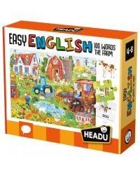 HEADU Развивающая игра Easy English 100 слов ферма