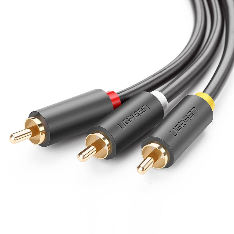 UGREEN AV105 3x RCA Cinch Cables Up To 3x RCA Cinch 1 5m Black