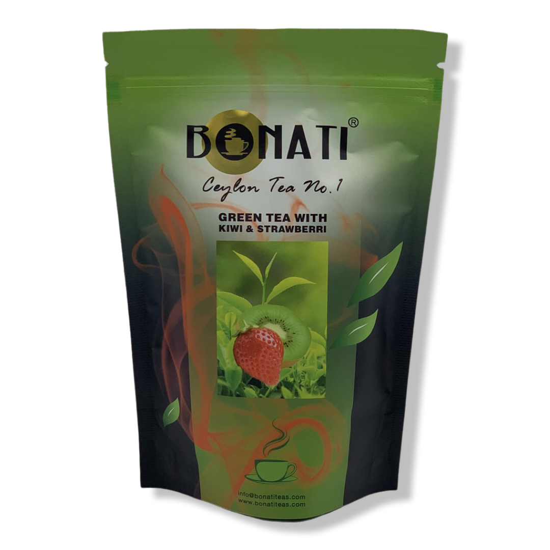 BONATI Ceylon зелёный чай с клубникой и киви 100гр