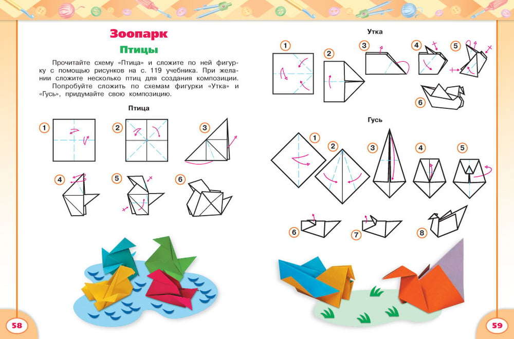 Технологическая карта урока оригами