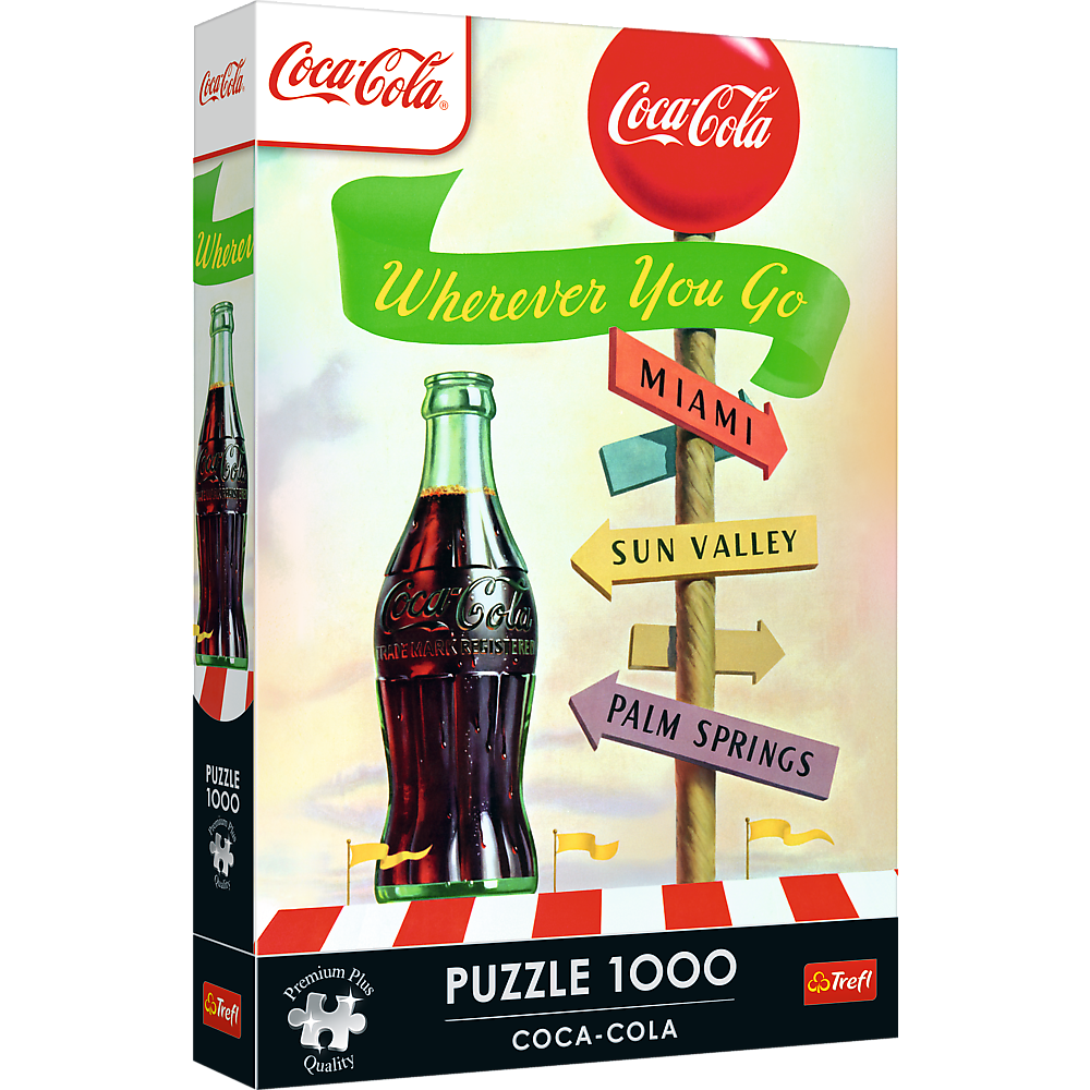 TREFL Premium Plus Пазл Coca-Cola: куда бы ты ни пошёл, 1000 шт.