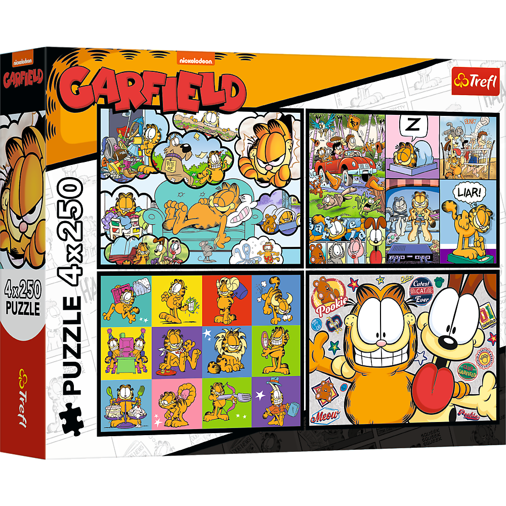 TREFL GARFIELD Комплект пазлов Гарфилд, 4x250 шт.