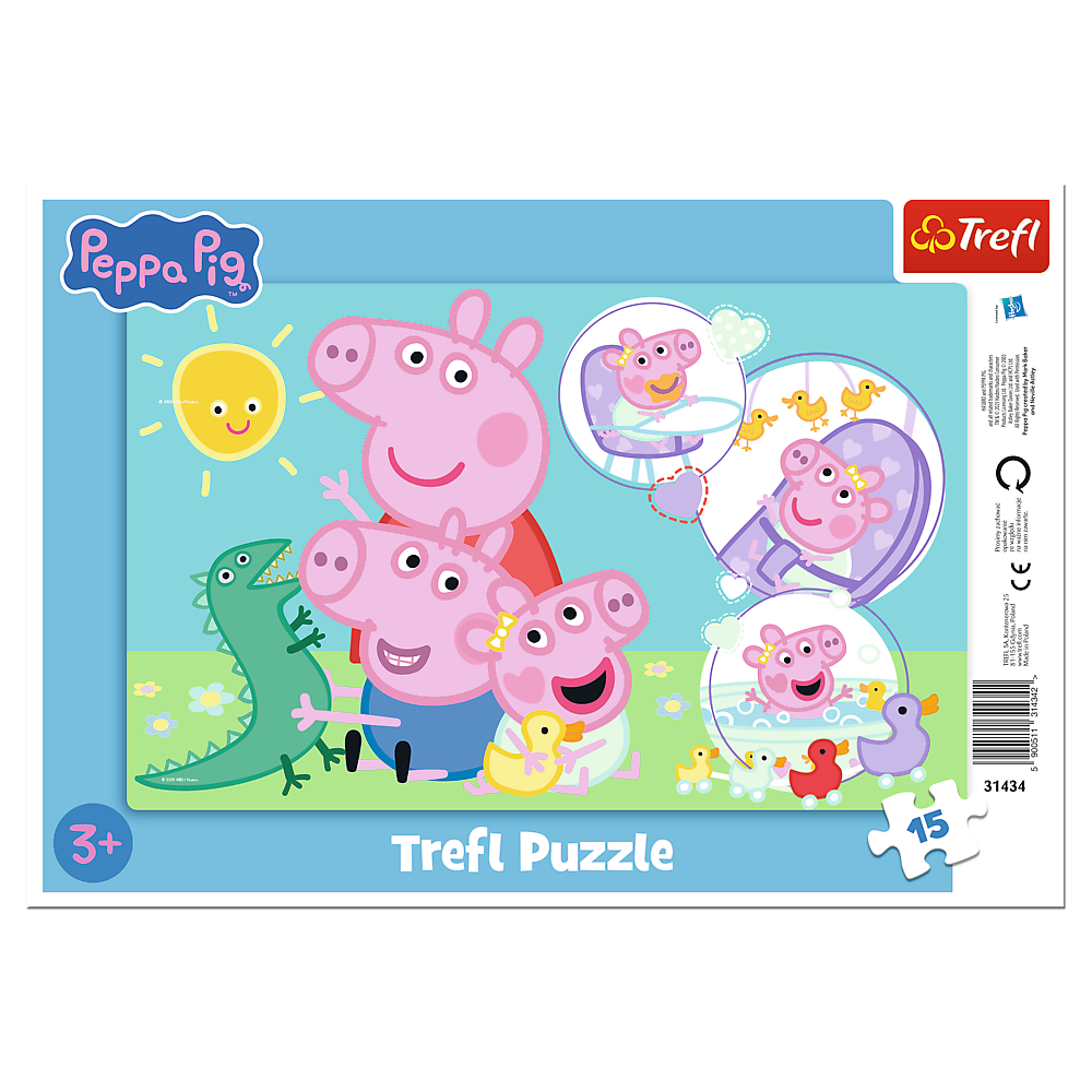 TREFL PEPPA PIG Пазл в рамке, 15 шт.