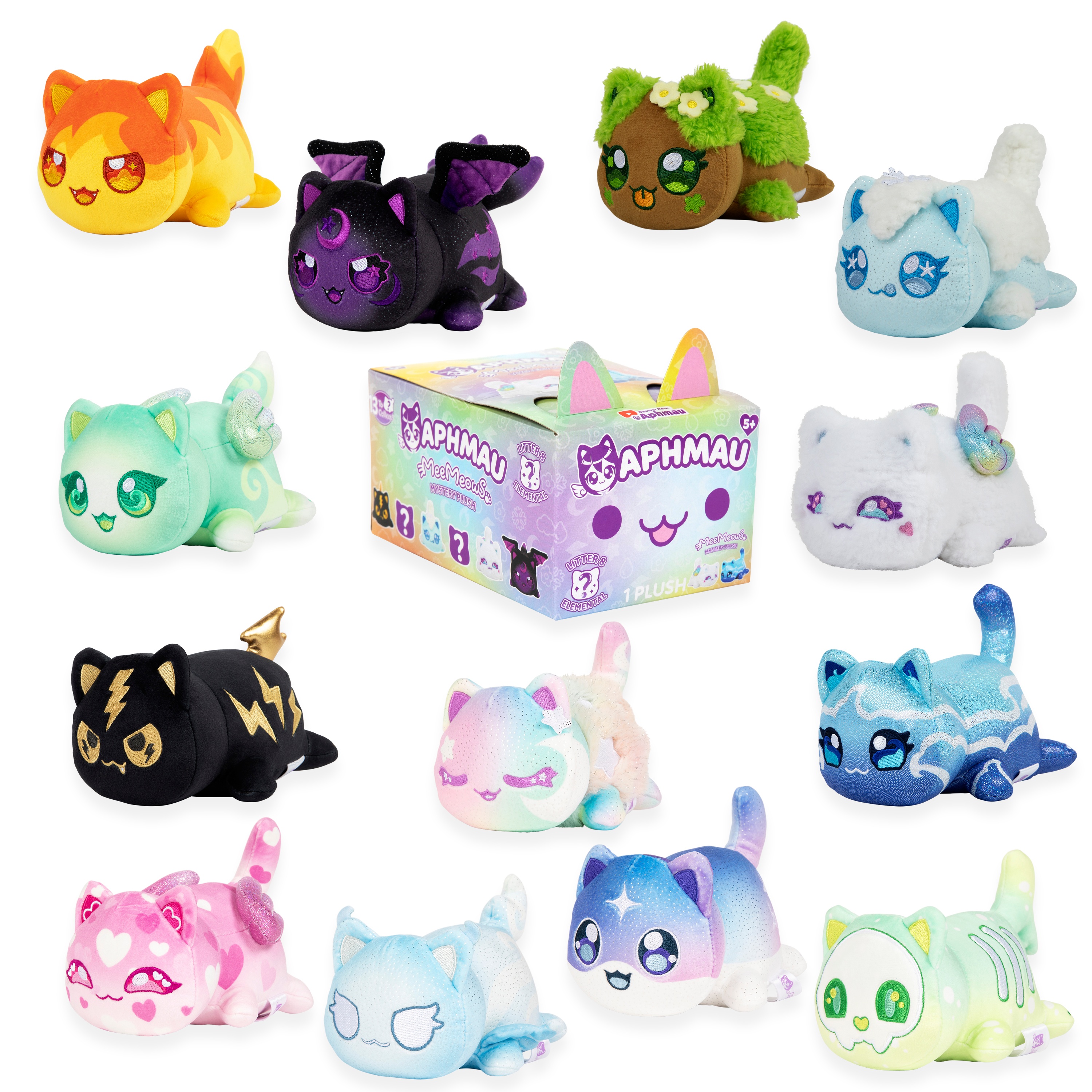 APHMAU MeeMeow Плюш в упаковке-сюрприз "Elemental", 15 см