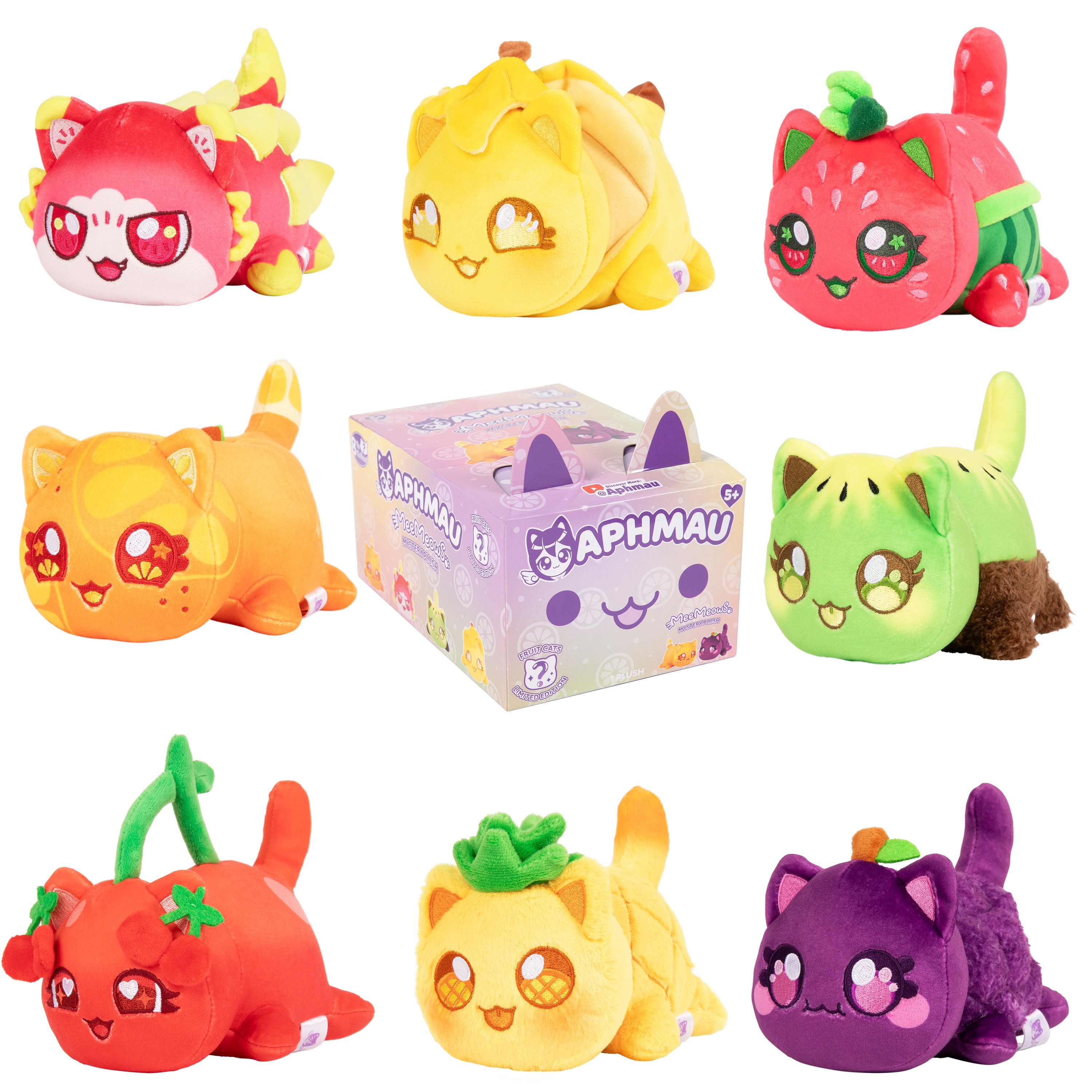 APHMAU MeeMeow Плюш в упаковке-сюрприз "Fruit", 15 см