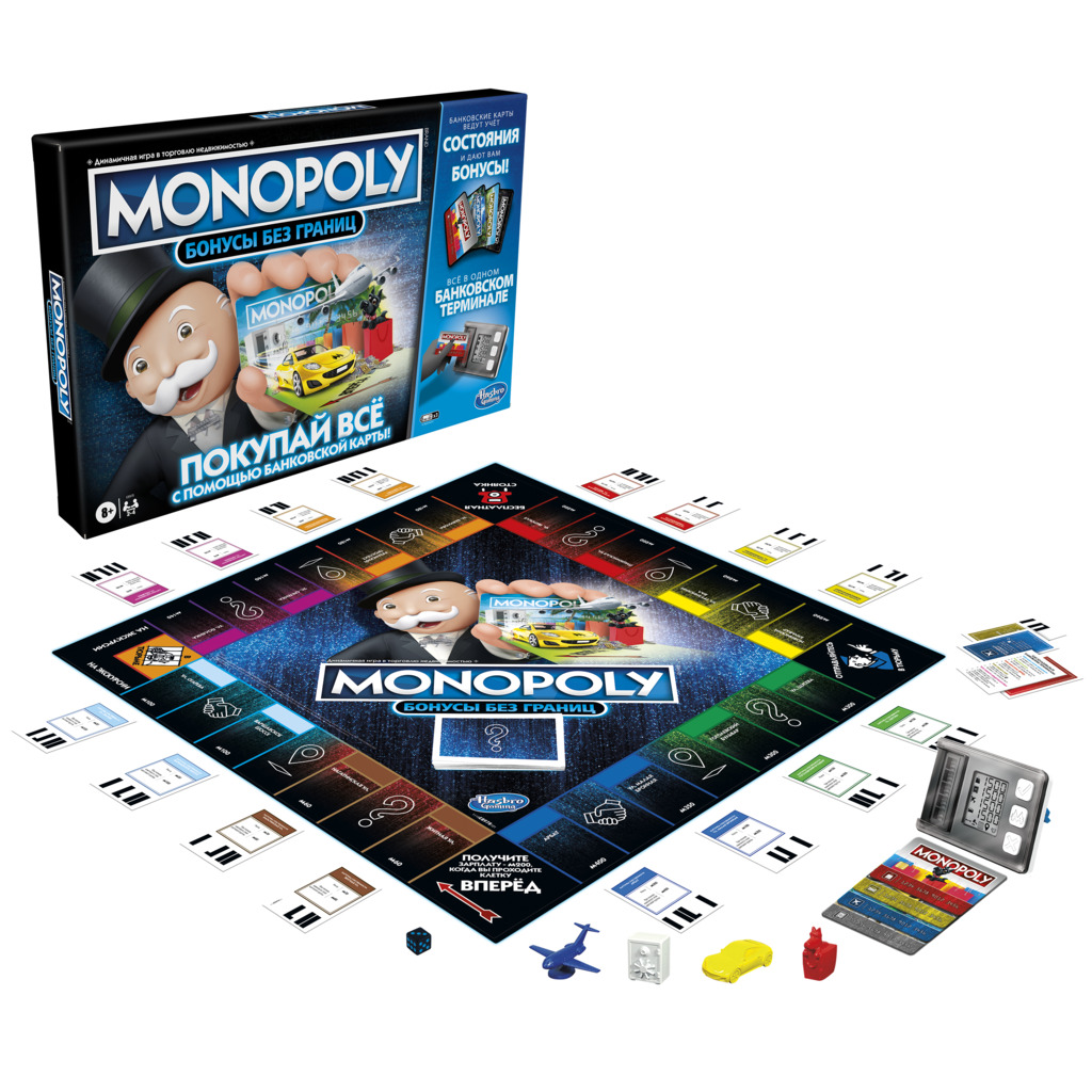 MONOPOLY Настольная игра Монополия Бонусы без границ (на русском яз.)